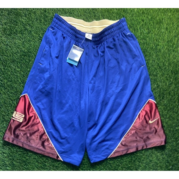 NWT Nike Dri Fit Lebron James L23 Blue Maroon Men's Shorts Sz XL Rare 2010